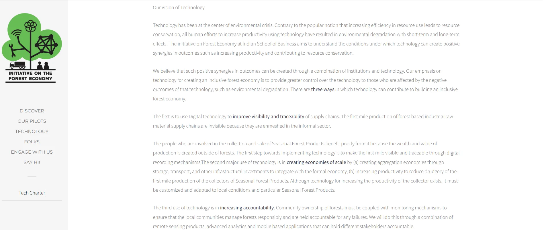 Initiative on Forest Economy