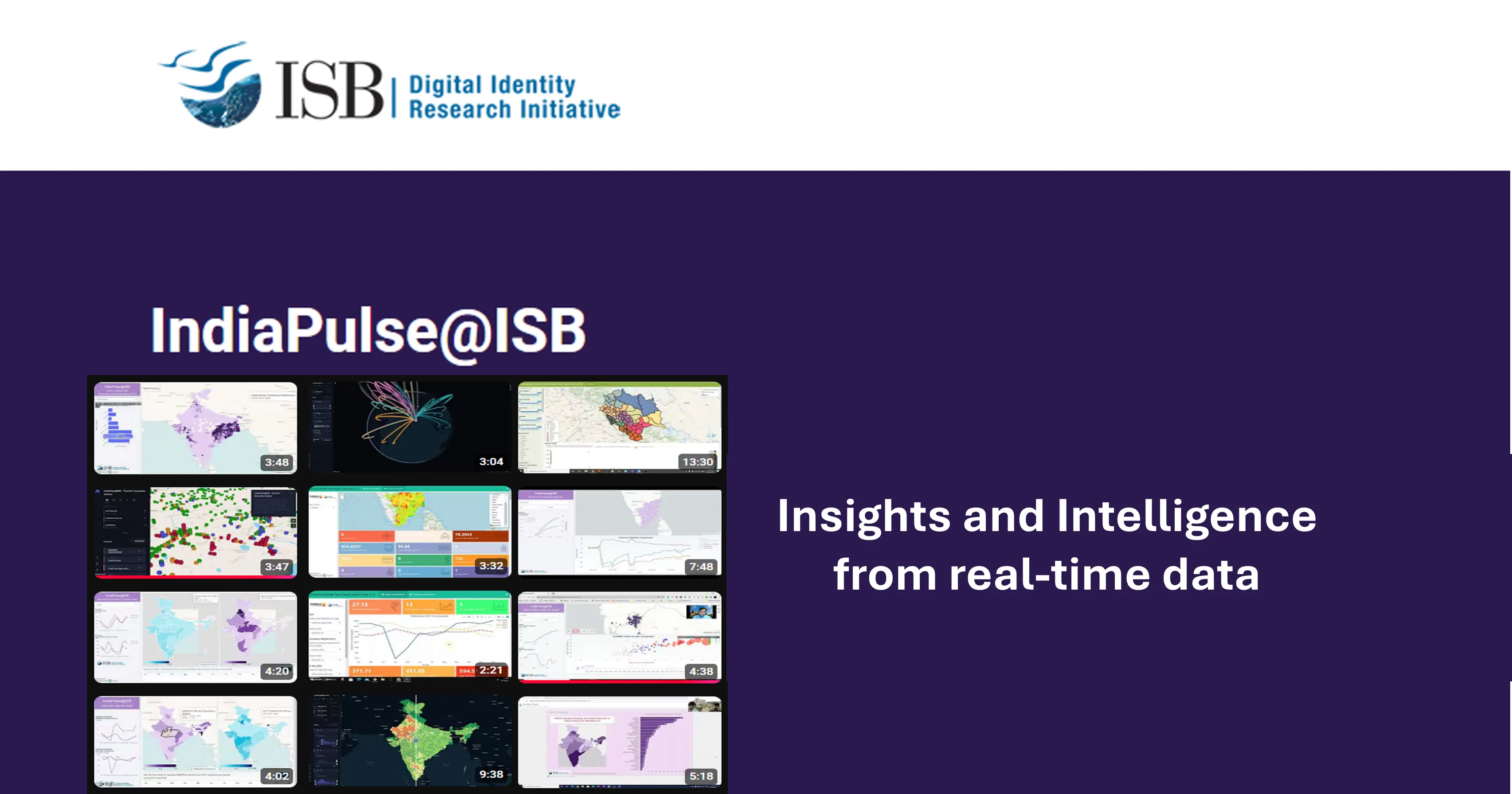 IndiaPulse dashboards illustrating economic recovery metrics across India