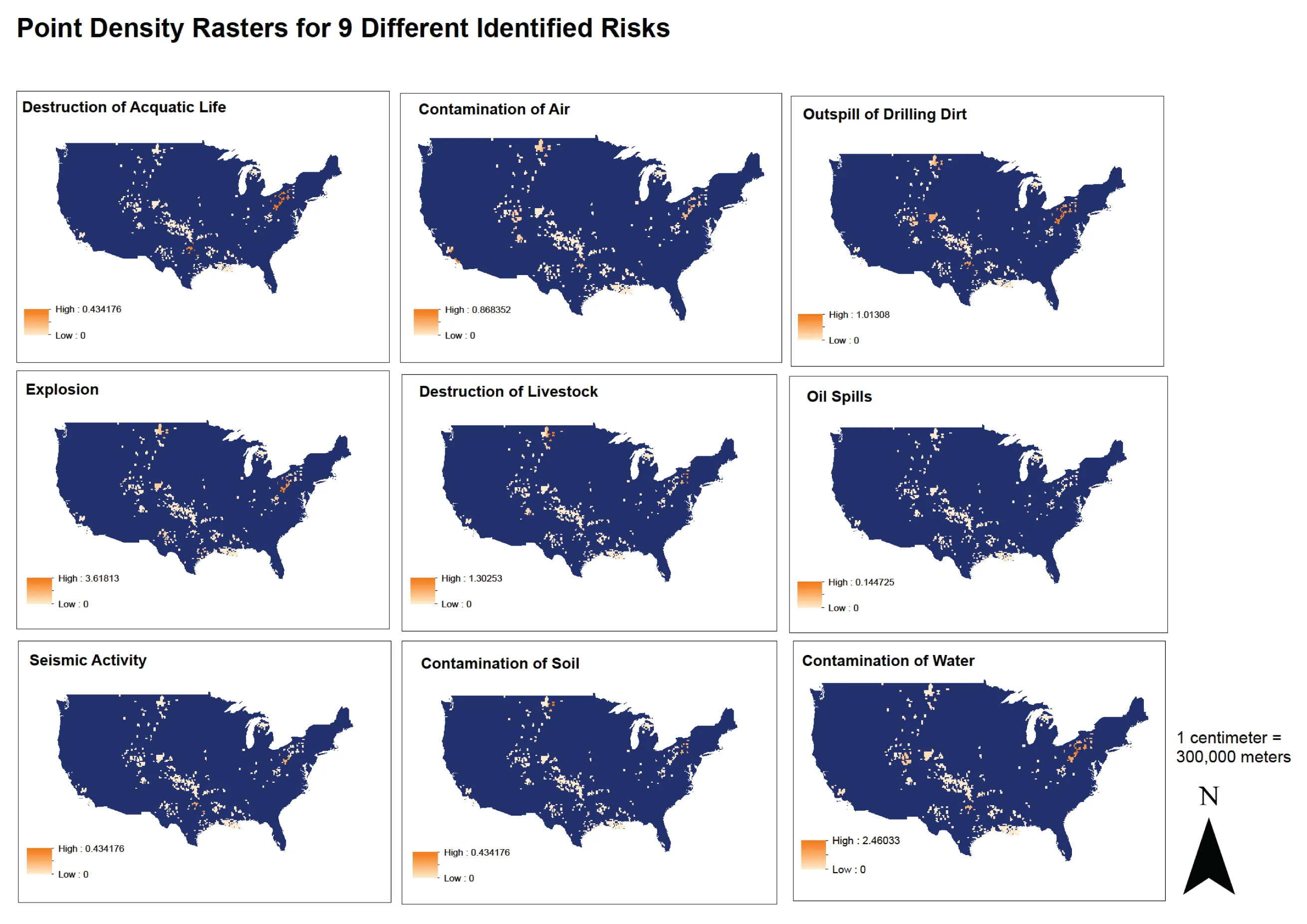 Correlation of Risks Maps